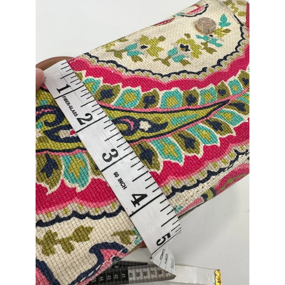 Spartina 449 Daufuskie Island Floral Paisley Linen Leather Satchel Handbag